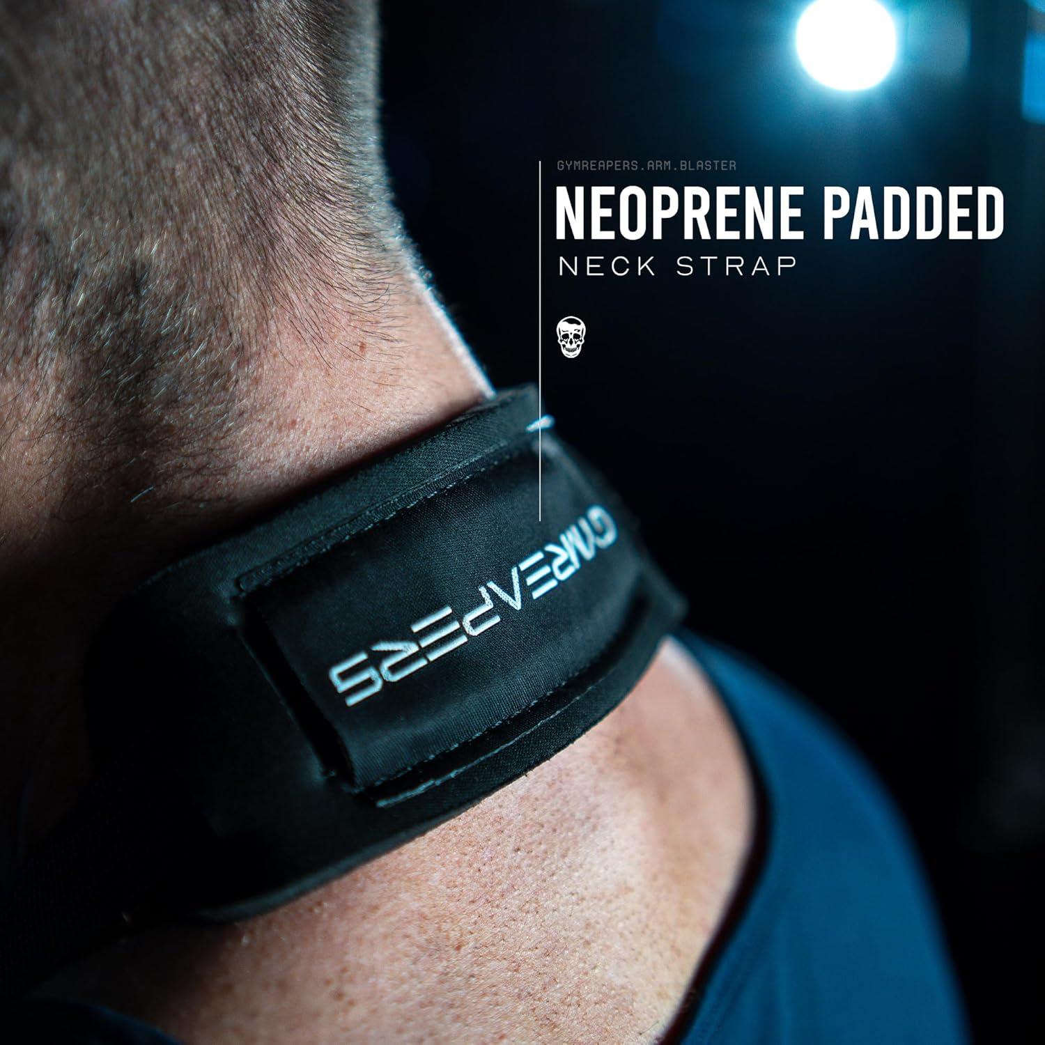 imageGymreapers Bicep Arm Blaster  Bicep Curl Isolator wContoured Padded Edges  Adjustable Bicep Bomber for Weightlifting ampamp BodybuildingRed