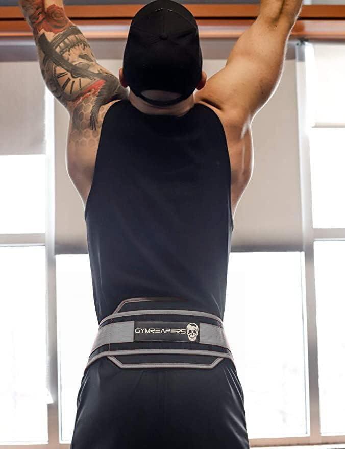imageGymreapers Dip Belt With Chain For Weightlifting Pull Ups Dips  Heavy Duty Steel Chain For Added Weight TrainingGray