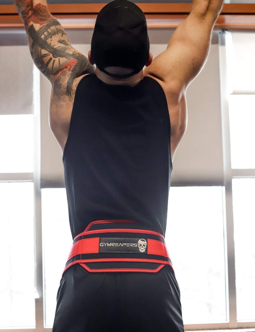 imageGymreapers Dip Belt With Chain For Weightlifting Pull Ups Dips  Heavy Duty Steel Chain For Added Weight TrainingRed