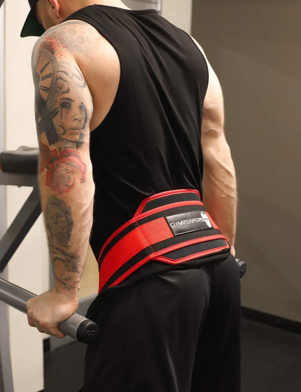 imageGymreapers Dip Belt With Chain For Weightlifting Pull Ups Dips  Heavy Duty Steel Chain For Added Weight TrainingRed