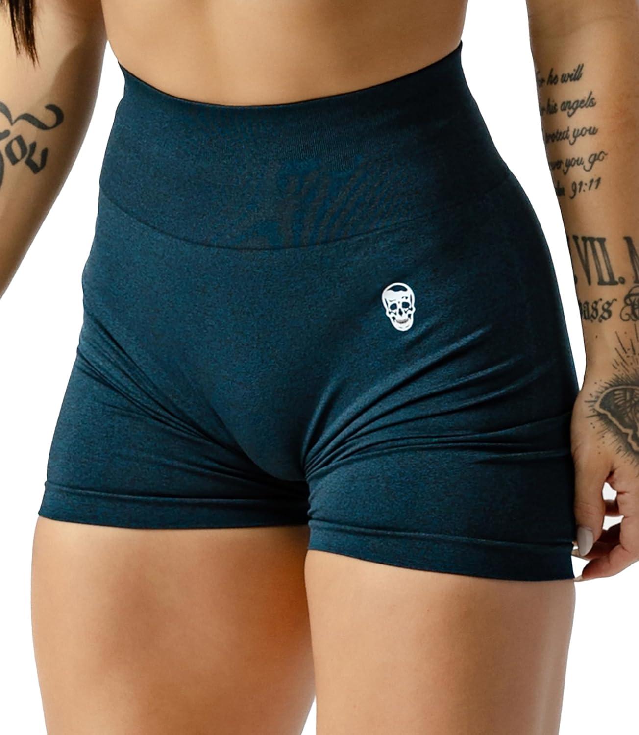 imageGymreapers Infinity Seamless Workout Shorts High Waist Biker Shorts for Women Athletic Gym Running Pilates Yoga Sport ShortAtlantis