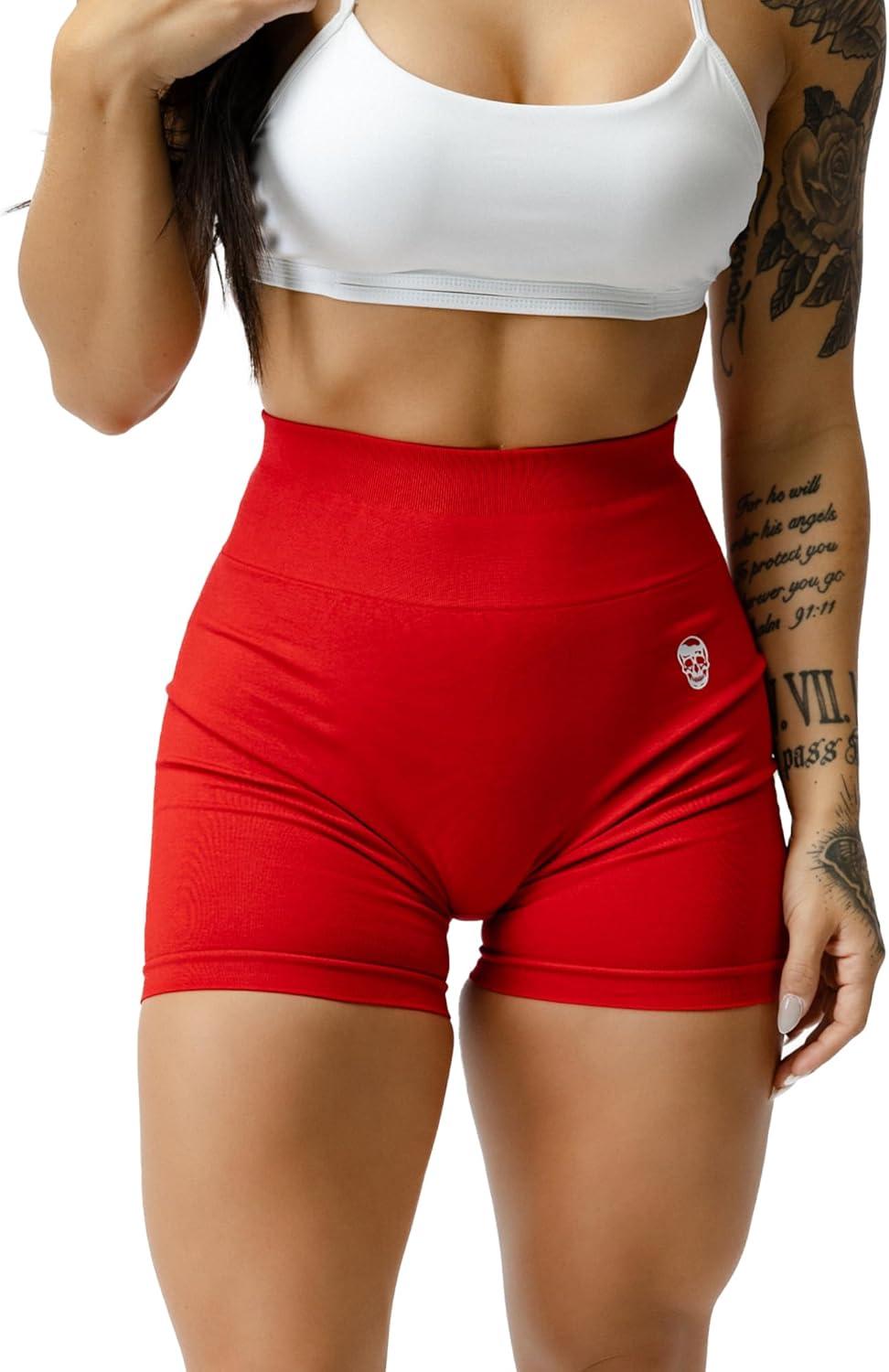imageGymreapers Infinity Seamless Workout Shorts High Waist Biker Shorts for Women Athletic Gym Running Pilates Yoga Sport ShortCarolina Reaper