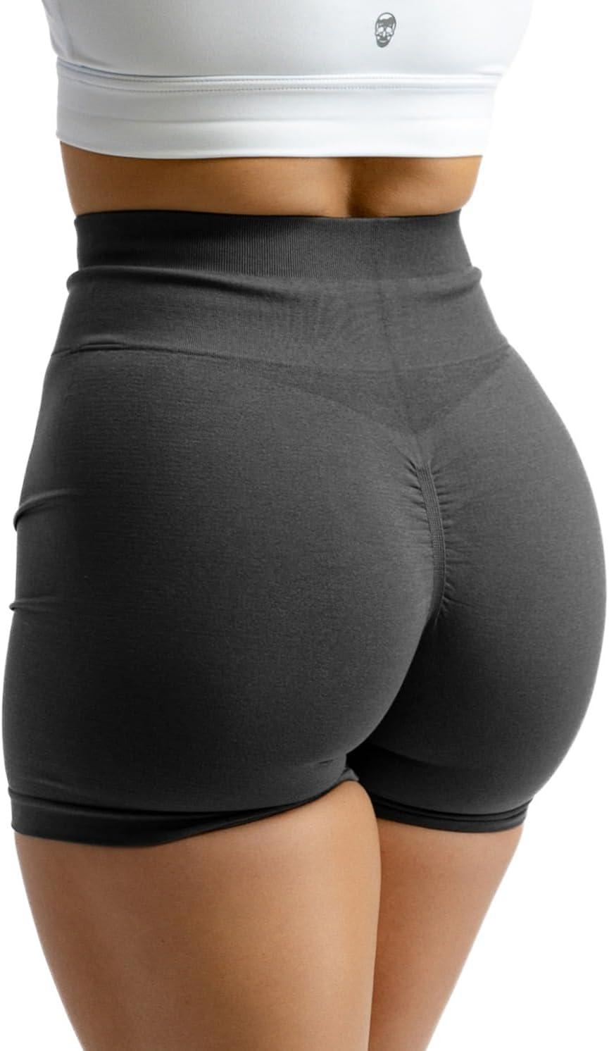 imageGymreapers Infinity Seamless Workout Shorts High Waist Biker Shorts for Women Athletic Gym Running Pilates Yoga Sport ShortFlat Gray