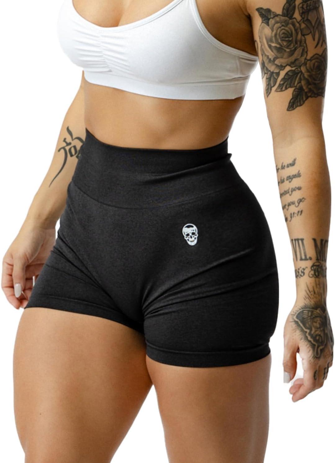 imageGymreapers Infinity Seamless Workout Shorts High Waist Biker Shorts for Women Athletic Gym Running Pilates Yoga Sport ShortGraphite