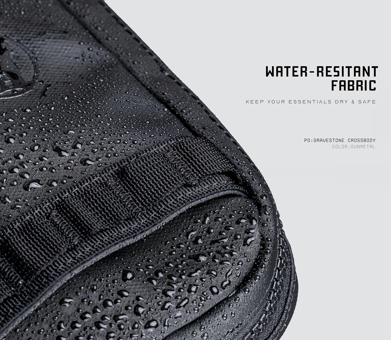 imageGymreapers Travel Small Crossbody Bags for Men ampamp Women with Hidden Pocket  Waterproof Crosssbody Fanny Pack for Men with Adjustable Shoulder Sling Belt for Traveling Running ampamp Hiking OnyxGunmetal