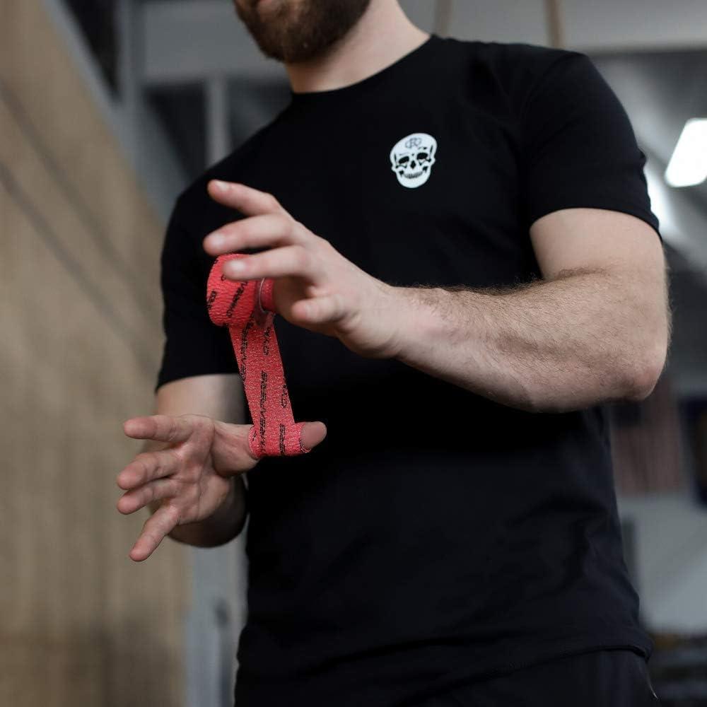 imageGymreapers Weightlifting Adhesive Thumb Tape Stretchy Athletic Tape Grip ampamp Protection for Olympic Lifting Cross Training Powerlifting HookgripRed