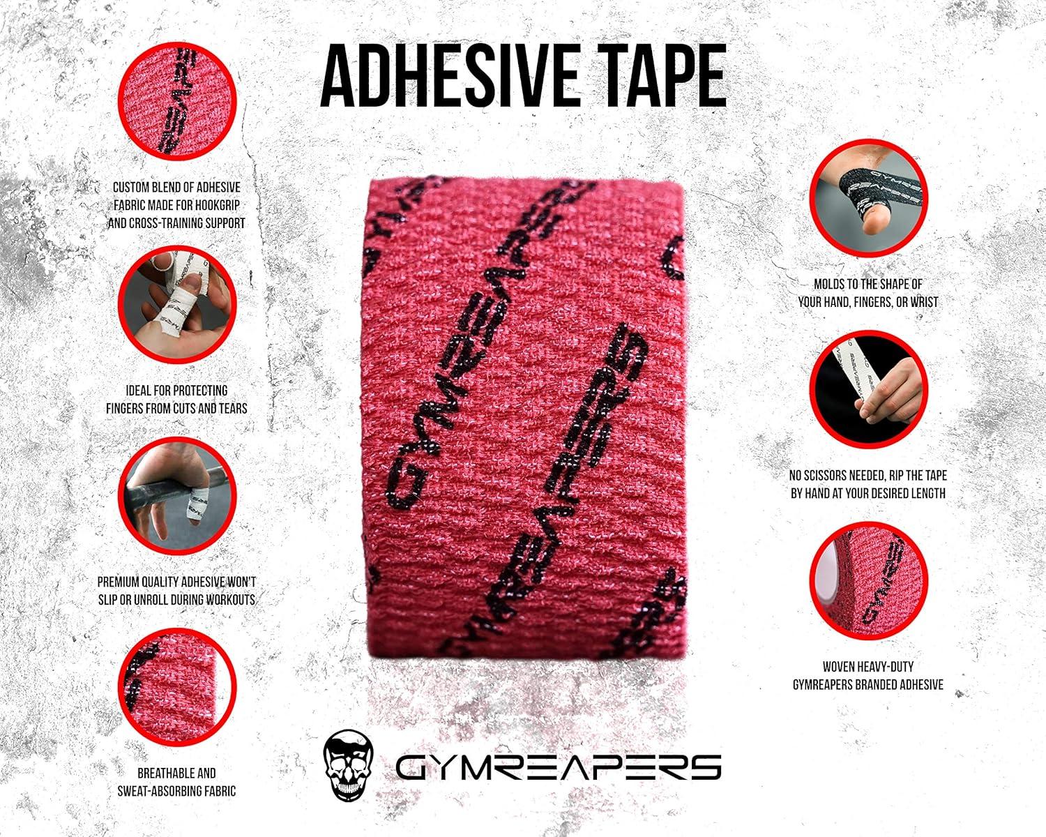 imageGymreapers Weightlifting Adhesive Thumb Tape Stretchy Athletic Tape Grip ampamp Protection for Olympic Lifting Cross Training Powerlifting HookgripRed