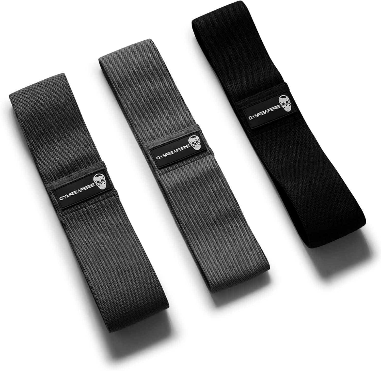 imageHip Bands for Booty Workouts  Non Slip Fabric Band Set with 3 Levels  Resistance Bands for Legs ampamp Hip  for Men ampamp WomenBlack