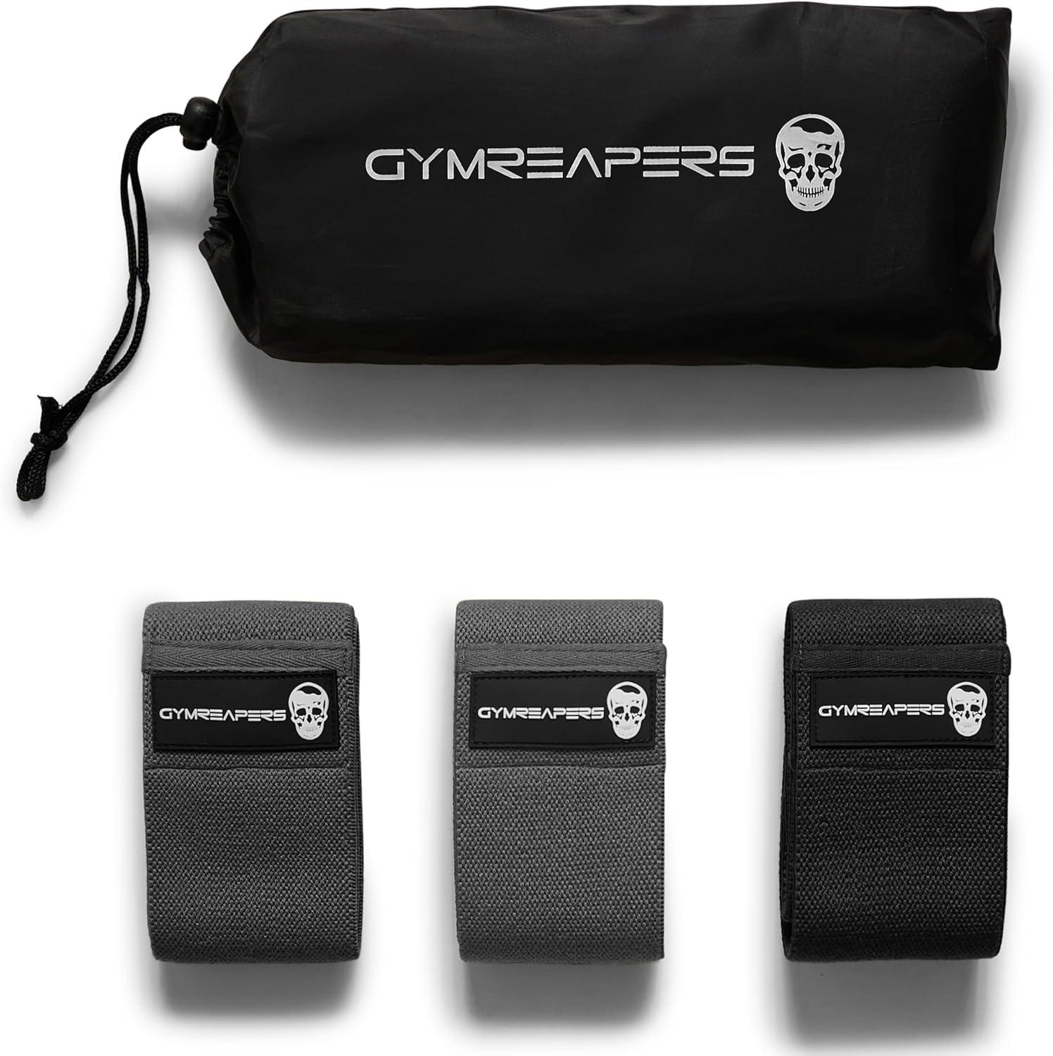 imageHip Bands for Booty Workouts  Non Slip Fabric Band Set with 3 Levels  Resistance Bands for Legs ampamp Hip  for Men ampamp WomenBlack