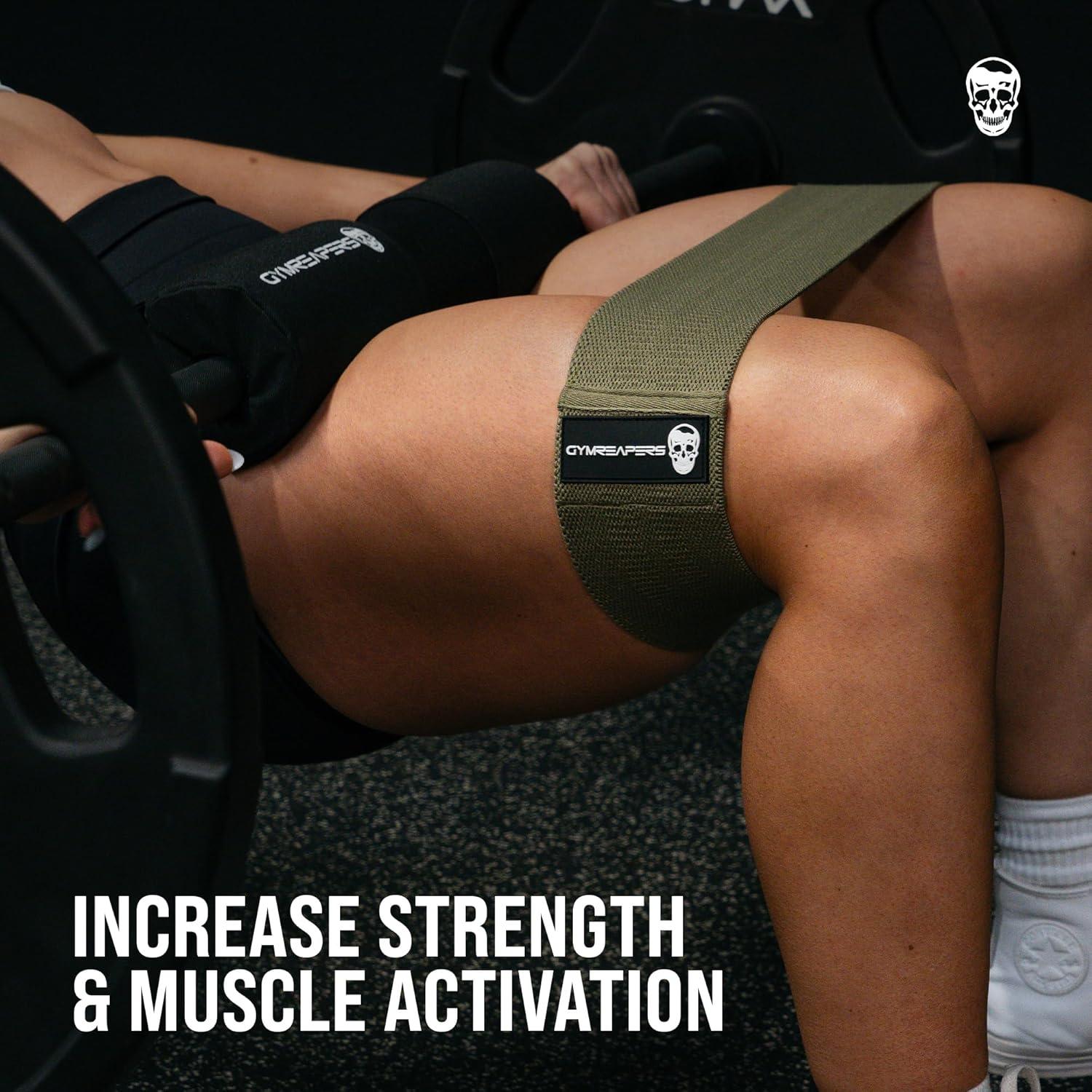 imageHip Bands for Booty Workouts  Non Slip Fabric Band Set with 3 Levels  Resistance Bands for Legs ampamp Hip  for Men ampamp WomenMilitary Green