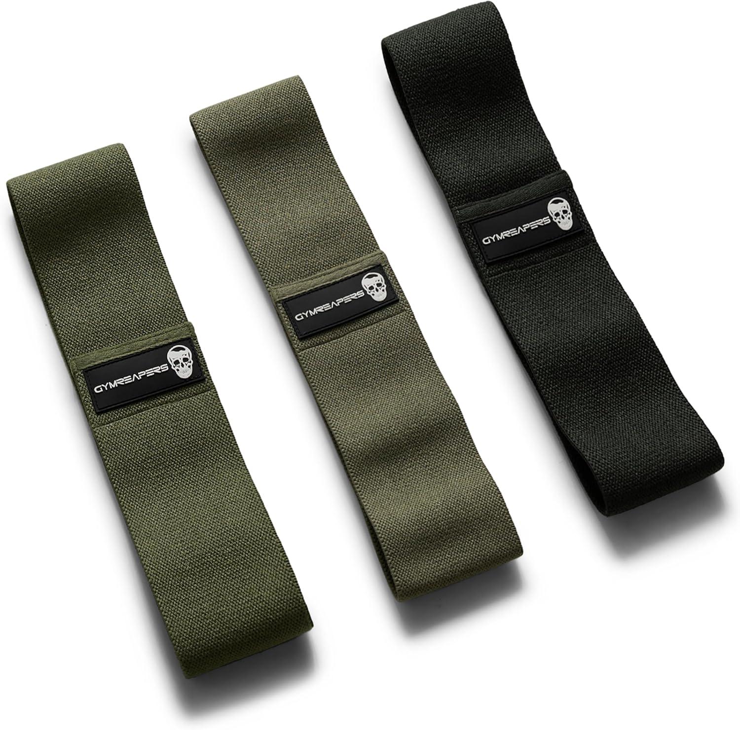 imageHip Bands for Booty Workouts  Non Slip Fabric Band Set with 3 Levels  Resistance Bands for Legs ampamp Hip  for Men ampamp WomenMilitary Green
