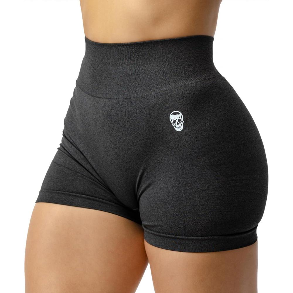 imageGymreapers Infinity Seamless Workout Shorts High Waist Biker Shorts for Women Athletic Gym Running Pilates Yoga Sport ShortGraphite