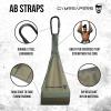 imageGymreapers Hanging Ab Straps For Core Strength and Abdominal Training  Padded Adjustable Arm Supports For Bodyweight ExercisesRanger Green