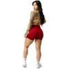 imageGymreapers Infinity Seamless Workout Shorts High Waist Biker Shorts for Women Athletic Gym Running Pilates Yoga Sport ShortBloodshot Red