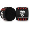 imageGymreapers Knee Wraps for Squats and Powerlifting 72 Inch Compression Wraps with Strap for Men ampamp Women Weightlifting SupportRed