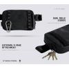 imageGymreapers Travel Small Crossbody Bags for Men ampamp Women with Hidden Pocket  Waterproof Crosssbody Fanny Pack for Men with Adjustable Shoulder Sling Belt for Traveling Running ampamp Hiking OnyxOnyx