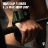 imageGymreapers Weight Lifting Grips Pair for Heavy Powerlifting Deadlifts Rows Pull Ups with Neoprene Padded Wrist Wraps Support and Strong Rubber Gloves or Straps for BodybuildingRanger Green