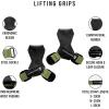 imageGymreapers Weight Lifting Grips Pair for Heavy Powerlifting Deadlifts Rows Pull Ups with Neoprene Padded Wrist Wraps Support and Strong Rubber Gloves or Straps for BodybuildingRanger Green