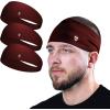 imageGymreapers Workout Headbands for Men ampamp WomenComfortable Sweat Absorbing Band to Keep Hair Back During Running Sports Gym Cycling and Outdoor ActivitiesWine