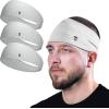 imageGymreapers Workout Headbands for Men ampamp WomenComfortable Sweat Absorbing Band to Keep Hair Back During Running Sports Gym Cycling and Outdoor ActivitiesWhite