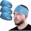 imageGymreapers Workout Headbands for Men ampamp WomenComfortable Sweat Absorbing Band to Keep Hair Back During Running Sports Gym Cycling and Outdoor ActivitiesAzure