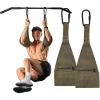 imageGymreapers Hanging Ab Straps For Core Strength and Abdominal Training  Padded Adjustable Arm Supports For Bodyweight ExercisesRanger Green