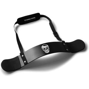 imageGymreapers Bicep Arm Blaster  Bicep Curl Isolator wContoured Padded Edges  Adjustable Bicep Bomber for Weightlifting ampamp BodybuildingBlack