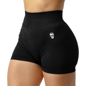 imageGymreapers Infinity Seamless Workout Shorts High Waist Biker Shorts for Women Athletic Gym Running Pilates Yoga Sport ShortBlack Marl