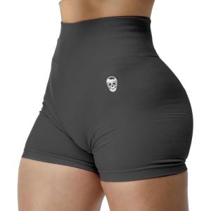 imageGymreapers Infinity Seamless Workout Shorts High Waist Biker Shorts for Women Athletic Gym Running Pilates Yoga Sport ShortFlat Gray