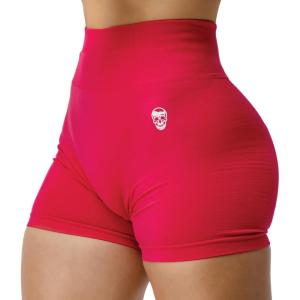 imageGymreapers Infinity Seamless Workout Shorts High Waist Biker Shorts for Women Athletic Gym Running Pilates Yoga Sport ShortMiami Pink