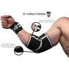 imageElbow Sleeves 1 Pair WWrist Wraps  Elbow Brace For Support ampamp Compression for Powerlifting Weightlifting Bench ampamp Tendonitis  5mm Neoprene  For Men ampamp WomenBlackWhite