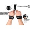 imageGymreapers 18quot Weightlifting Wrist Wraps ampamp Lifting Straps Combo  Competition Grade Wrist Support with Thumb Loop ampamp Padded Neoprene Straps for Powerlifting Bodybuilding Strength Training Black