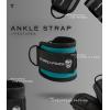 imageGymreapers Ankle Straps Pair For Cable Machine Kickbacks Glute Workouts Lower Body Exercises  Adjustable Leg Straps with Neoprene PaddingCyan