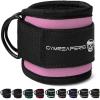 imageGymreapers Ankle Straps Pair For Cable Machine Kickbacks Glute Workouts Lower Body Exercises  Adjustable Leg Straps with Neoprene PaddingPink