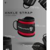 imageGymreapers Ankle Straps Pair For Cable Machine Kickbacks Glute Workouts Lower Body Exercises  Adjustable Leg Straps with Neoprene PaddingRed