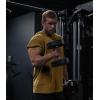 imageGymreapers Clip Tag Basic Tee  Mens Athletic Fit Crew Neck TShirt Soft Stretch Tagless Short Sleeve Workout ShirtKhaki