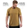 imageGymreapers Clip Tag Basic Tee  Mens Athletic Fit Crew Neck TShirt Soft Stretch Tagless Short Sleeve Workout ShirtKhaki