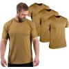 imageGymreapers Clip Tag Basic Tee  Mens Athletic Fit Crew Neck TShirt Soft Stretch Tagless Short Sleeve Workout ShirtKhaki