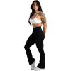 imageGymreapers High Waisted Flare Leggings for Women Stretchy Workout Bootcut Gym Leggings  Tummy Control Wide Leg Yoga PantsBlack