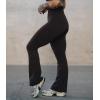 imageGymreapers High Waisted Flare Leggings for Women Stretchy Workout Bootcut Gym Leggings  Tummy Control Wide Leg Yoga PantsBlack