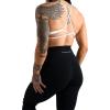 imageGymreapers High Waisted Flare Leggings for Women Stretchy Workout Bootcut Gym Leggings  Tummy Control Wide Leg Yoga PantsBlack