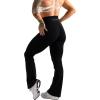 imageGymreapers High Waisted Flare Leggings for Women Stretchy Workout Bootcut Gym Leggings  Tummy Control Wide Leg Yoga PantsBlack
