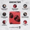 imageGymreapers Hook Grip Weightlifting Tape 3 Pack Premium Adhesive Thumb Skull Tape for Finger Protection Powerlifting Exercise ampamp Cross Training  Athletic Sweat Proof TapeRed