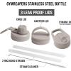 imageGymreapers Insulated Water Bottle  Stainless Steel 32 Oz 3 lids Straw Chug Canteen Double Walled Vacuum Insulation Thermo Mug Cold Hot  Durable Powder Coated FinishQuicksand