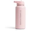 imageGymreapers Insulated Water Bottle  Stainless Steel 32 Oz 3 lids Straw Chug Canteen Double Walled Vacuum Insulation Thermo Mug Cold Hot  Durable Powder Coated FinishPink