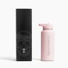 imageGymreapers Insulated Water Bottle  Stainless Steel 32 Oz 3 lids Straw Chug Canteen Double Walled Vacuum Insulation Thermo Mug Cold Hot  Durable Powder Coated FinishPink