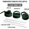 imageGymreapers Insulated Water Bottle  Stainless Steel 32 Oz 3 lids Straw Chug Canteen Double Walled Vacuum Insulation Thermo Mug Cold Hot  Durable Powder Coated FinishBalboa