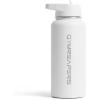 imageGymreapers Insulated Water Bottle  Stainless Steel 32 Oz 3 lids Straw Chug Canteen Double Walled Vacuum Insulation Thermo Mug Cold Hot  Durable Powder Coated FinishWhite