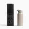 imageGymreapers Insulated Water Bottle  Stainless Steel 32 Oz 3 lids Straw Chug Canteen Double Walled Vacuum Insulation Thermo Mug Cold Hot  Durable Powder Coated FinishQuicksand