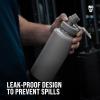 imageGymreapers Insulated Water Bottle  Stainless Steel 32 Oz 3 lids Straw Chug Canteen Double Walled Vacuum Insulation Thermo Mug Cold Hot  Durable Powder Coated FinishQuicksand